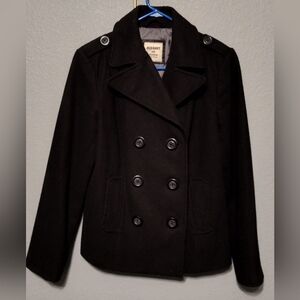 Women Old Navy Black Peacoat M